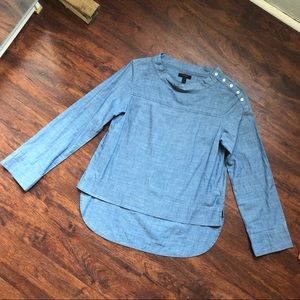 Chambray J. Crew button-shoulder shirt